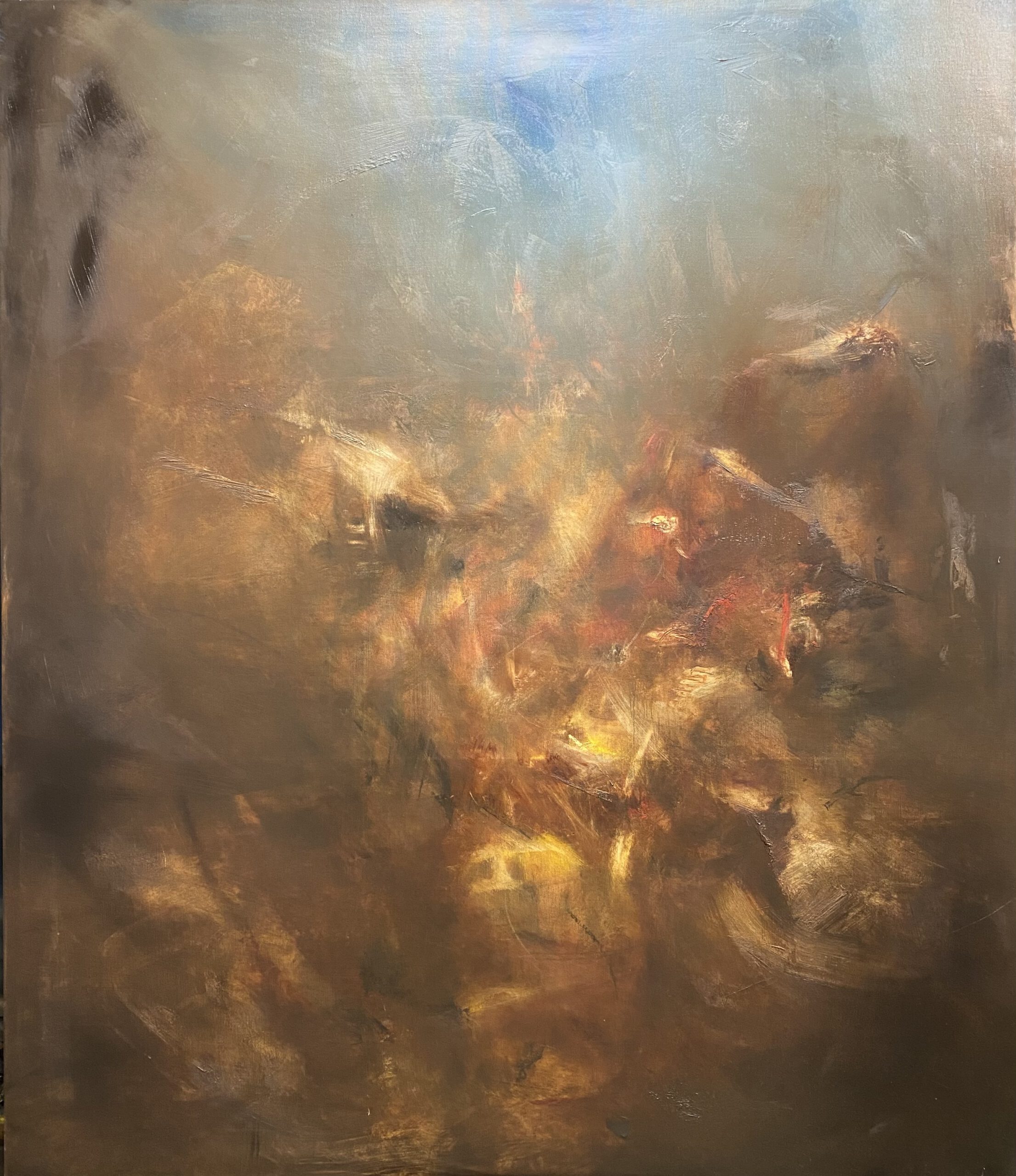 DER HIMMEL SIEHT´S, Öl auf Leinwand