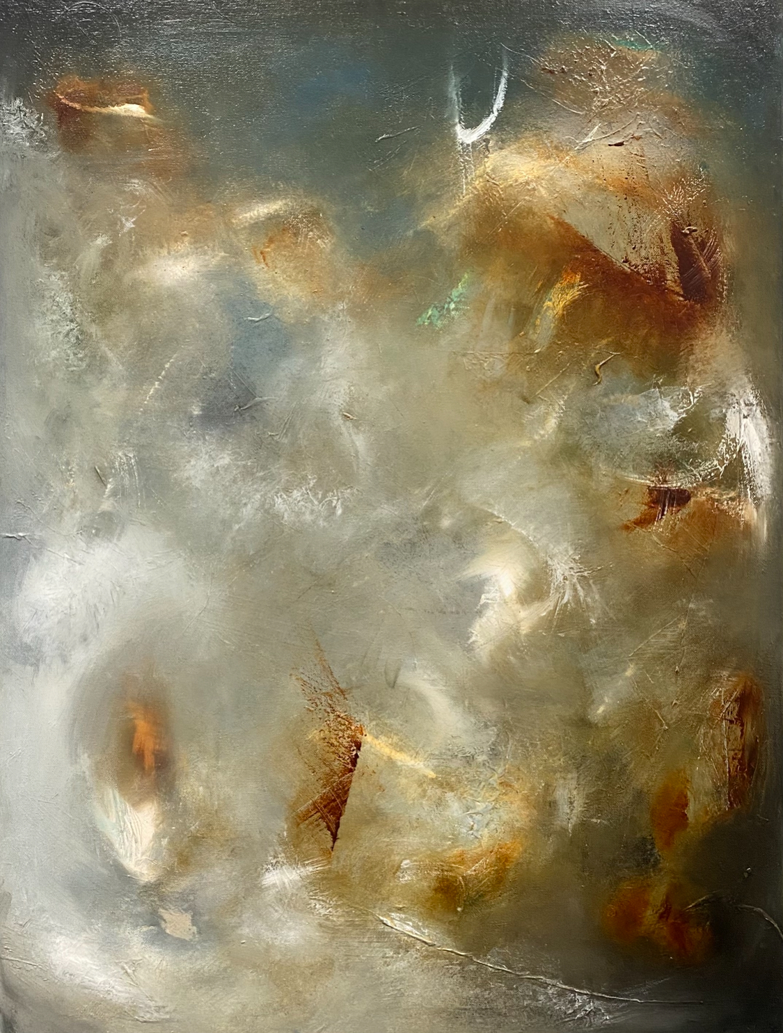 IN WOLKEN WOHNEN, Öl auf Leinwand